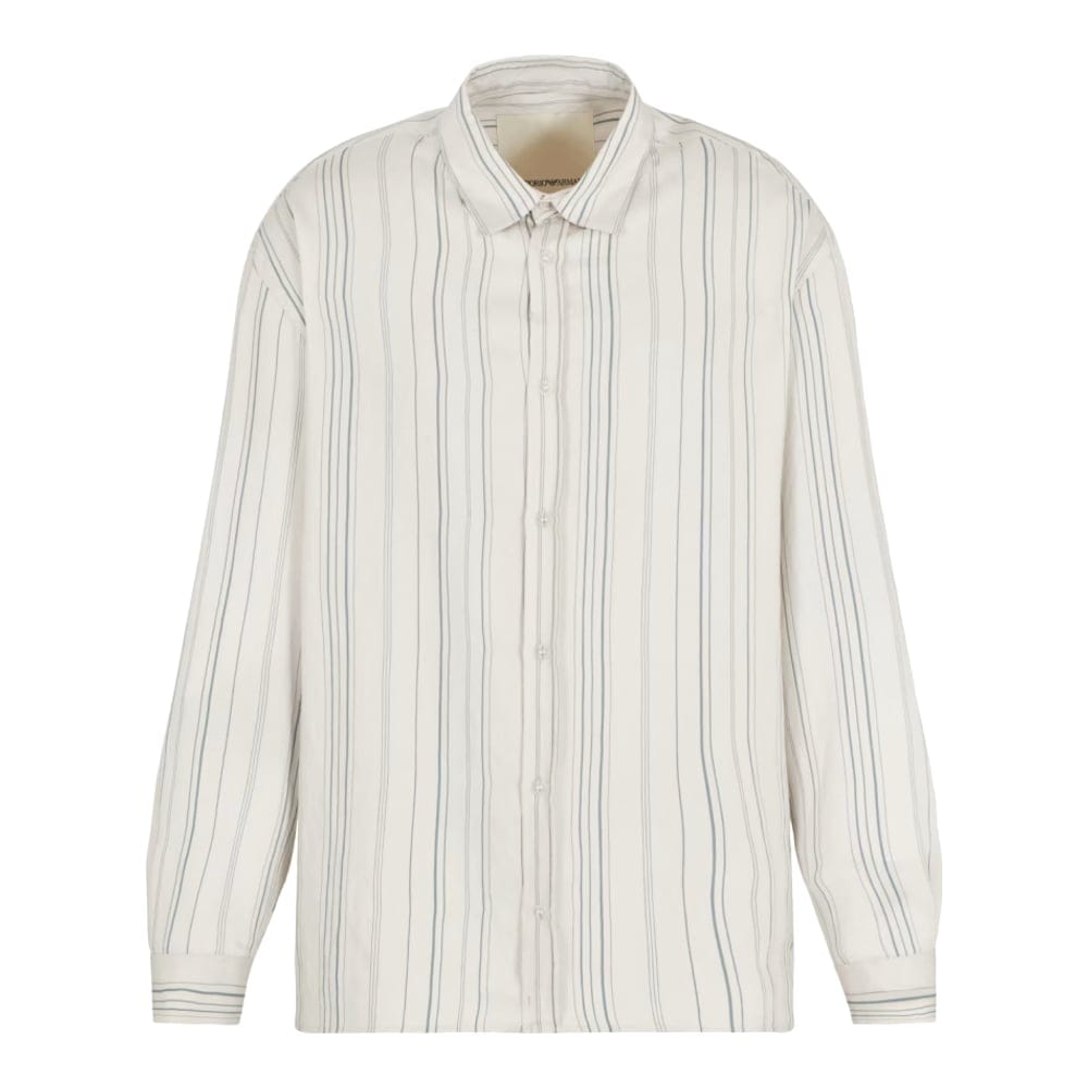 Emporio armani - Chemise 'ASV With All-Over Stripe Motif' pour Hommes