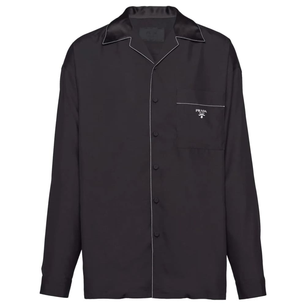 Prada - Chemise de pyjama 'Contrast-Trim' pour Hommes