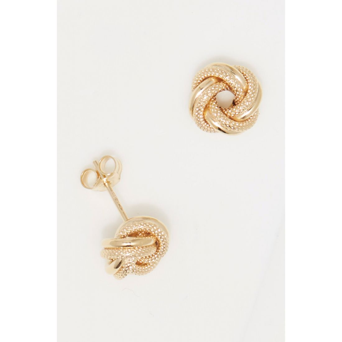 Or éclat - Boucles d'oreilles 'Noeud Torsadé' pour Femmes