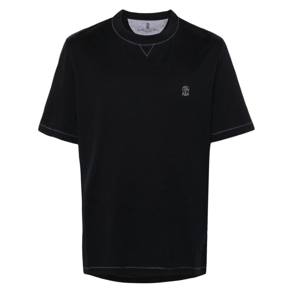 Brunello cucinelli - T-shirt 'Contrast-Stitching' pour Hommes