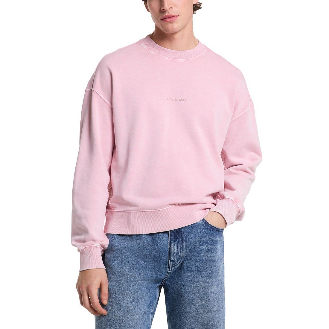 Michael kors - 'French Terry Crewneck Logo Sweatshirt' pour Hommes