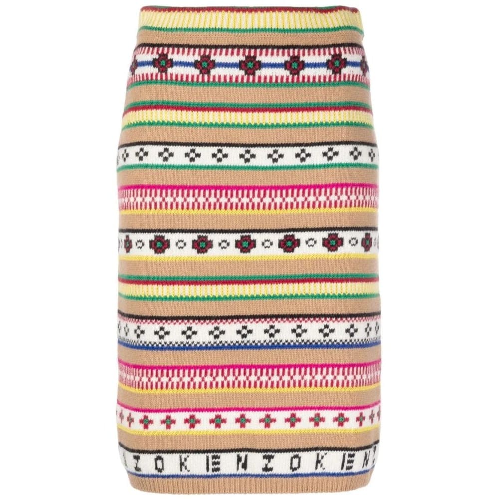 Kenzo - Jupe Midi 'Intarsia-Knit High-Waisted' pour Femmes