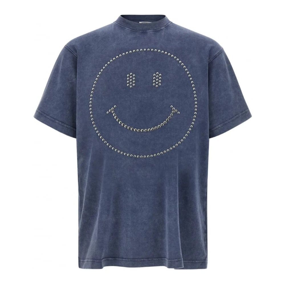 Moschino - T-shirt 'Stud-Embellished Smiley' pour Hommes