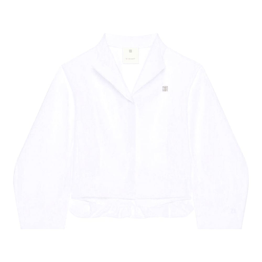 Givenchy - Chemise 'Cropped Poplin With 4G Detail' pour Femmes