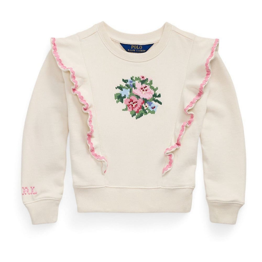 Polo ralph lauren - "Sweatshirt 'Floral Ruffled Terry' pour Bambins & petites filles"