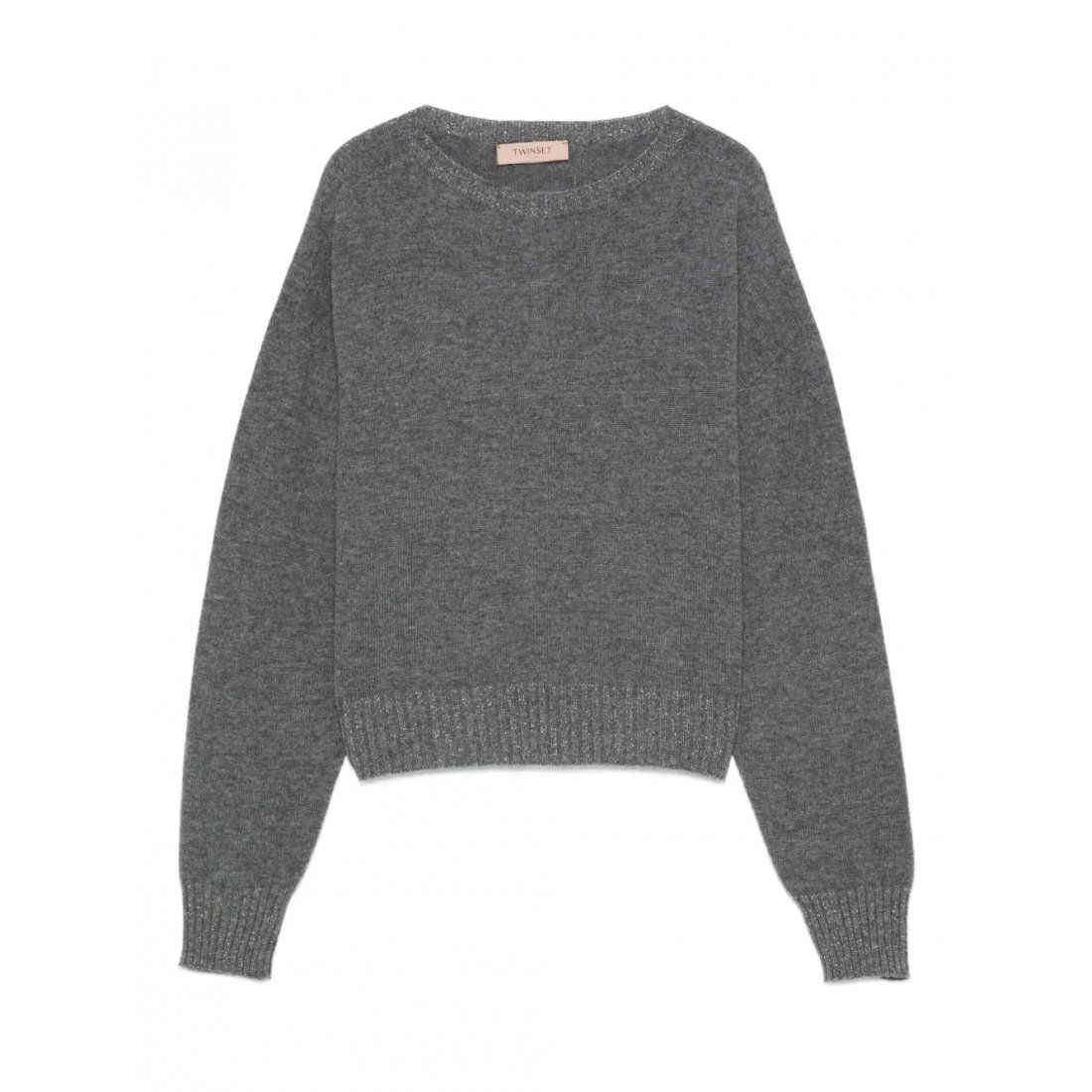 Twin set - Pull 'Metallic-Effect Trim' pour Femmes