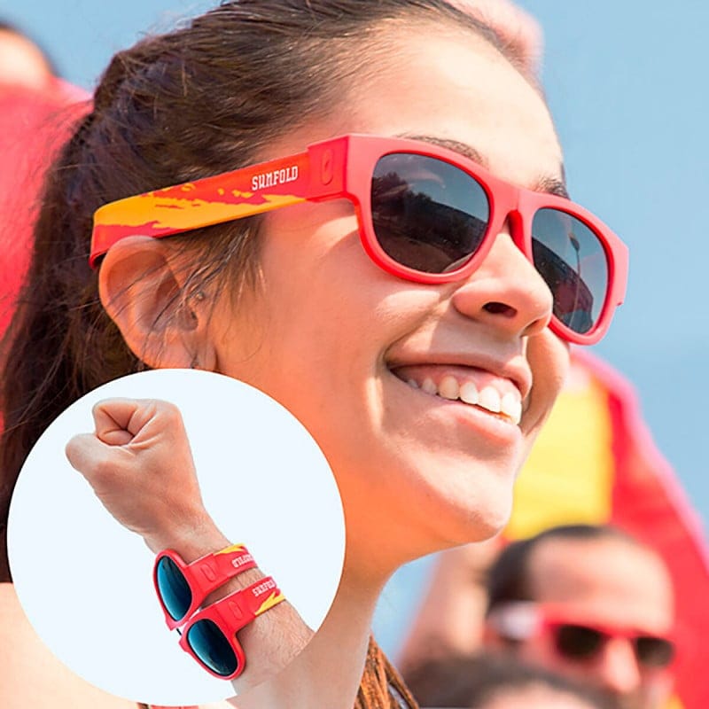 Innovagoods - Lunettes De Soleil Enroulables Sunfold Spain Red
