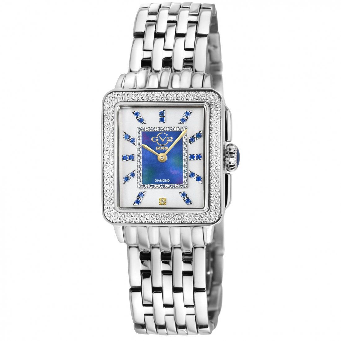 Gevril - Women's Padova Gemstone White Dial Stainless Steel Bracelet Watch