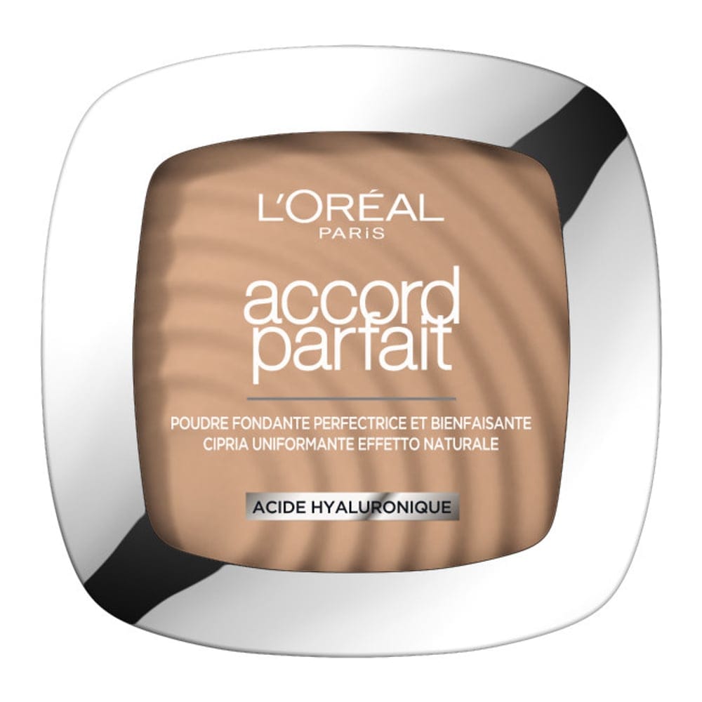 L'oréal paris - "Fond de teint poudre 'Accord Parfait Hyaluronic Acid' - 5D Sable Doré 9 g"-0