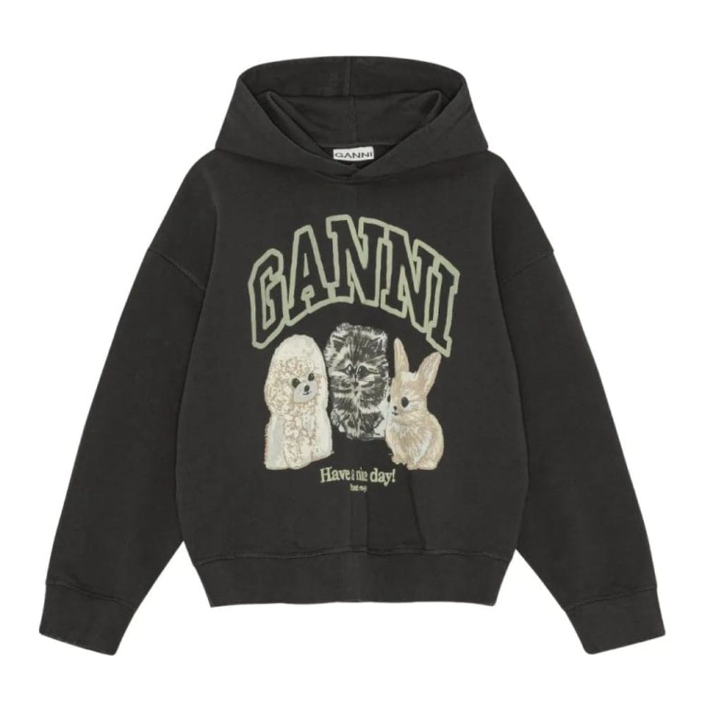 Ganni - Sweatshirt à capuche  'Logo-Print' pour Femmes