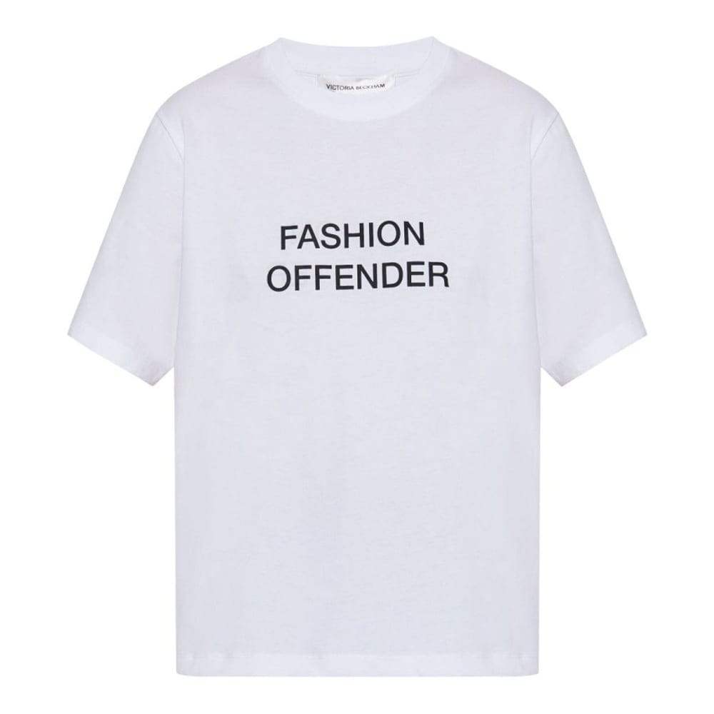 Victoria beckham - T-shirt 'Slogan-Print' pour Femmes