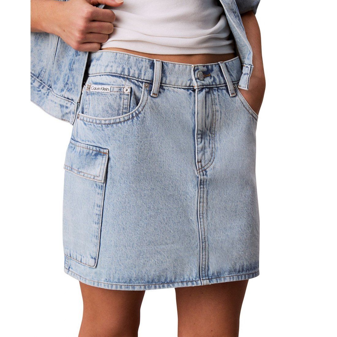 Calvin klein jeans - Femmes's 'Denim Cargo' Mini Jupe