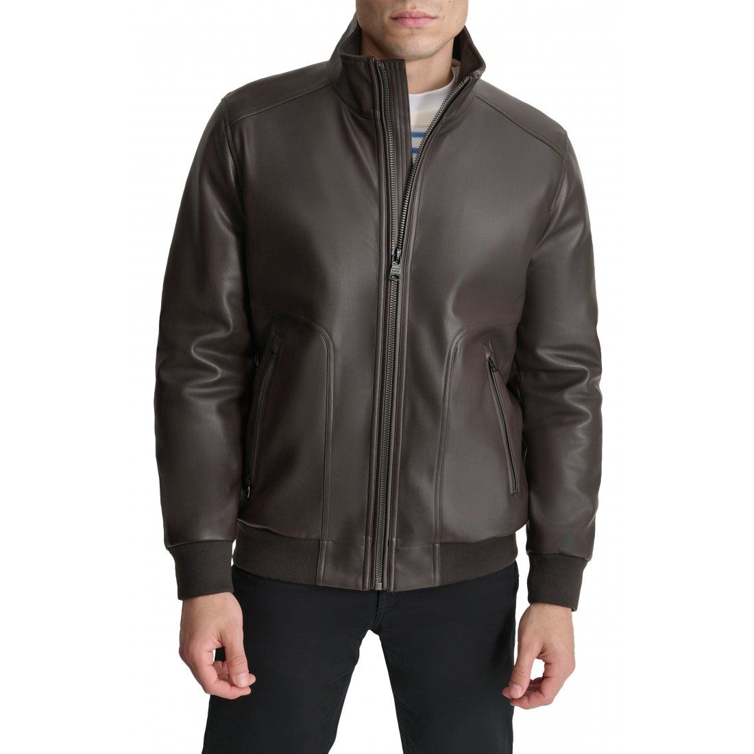 Dkny - Blouson bomber 'Faux Leather' pour Hommes