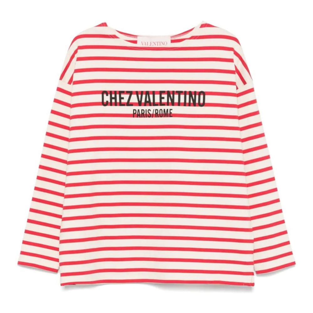 Valentino garavani - T-Shirt manches longues 'Striped' pour Hommes