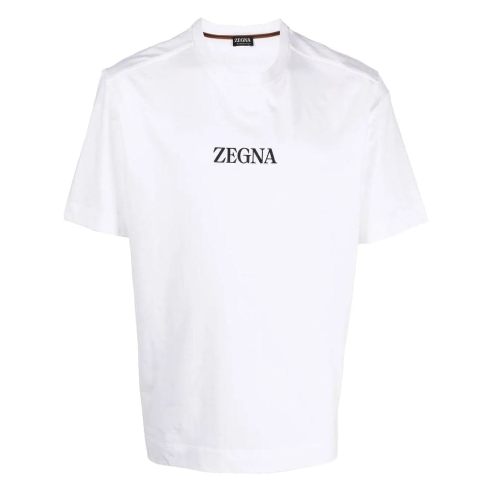 Zegna - T-shirt 'Logo-Print Crew-Neck' pour Hommes