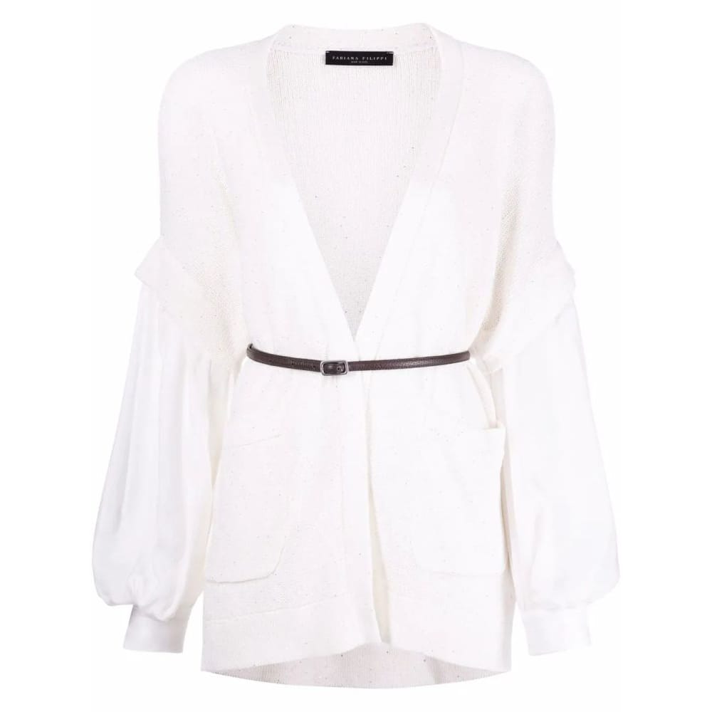 Fabiana filippi - Cardigan 'Sequin-Knit Puff-Sleeve' pour Femmes