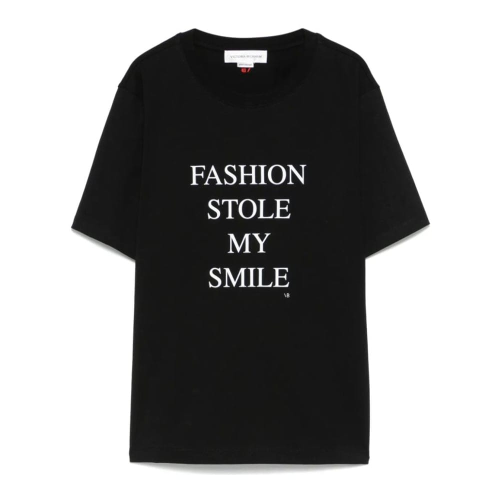 Victoria beckham - T-shirt 'Slogan-Print' pour Femmes