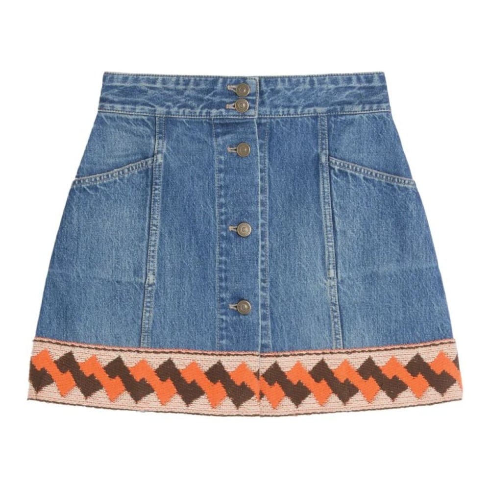 Valentino garavani - Mini Jupe 'Denim' pour Femmes