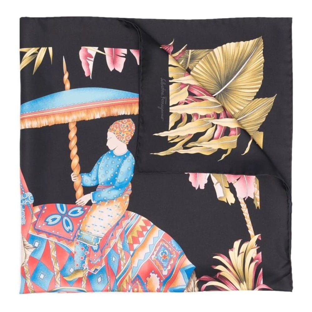 Ferragamo - Foulard en soie 'India-Print' pour Femmes