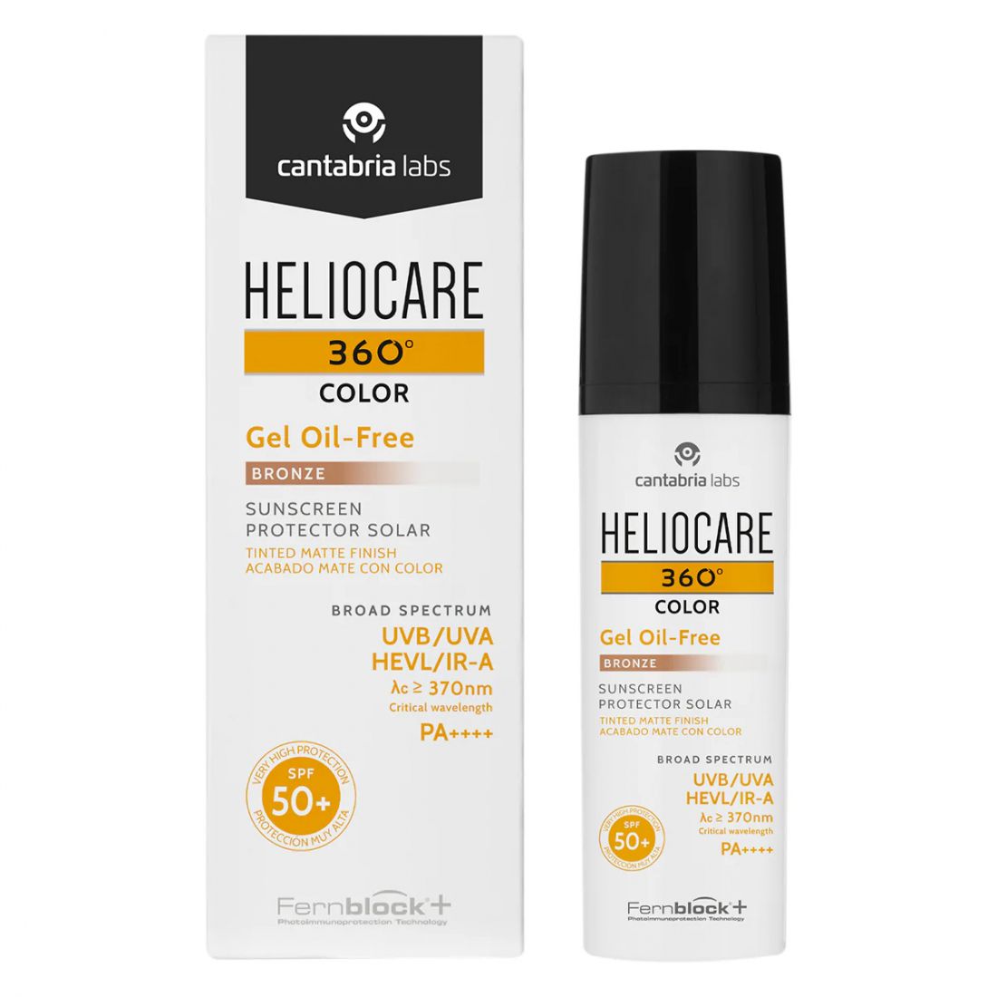 Heliocare - Crème solaire teintée '360° Gel Oil Free Matte Finish SPF50+' - Bronze 50 ml