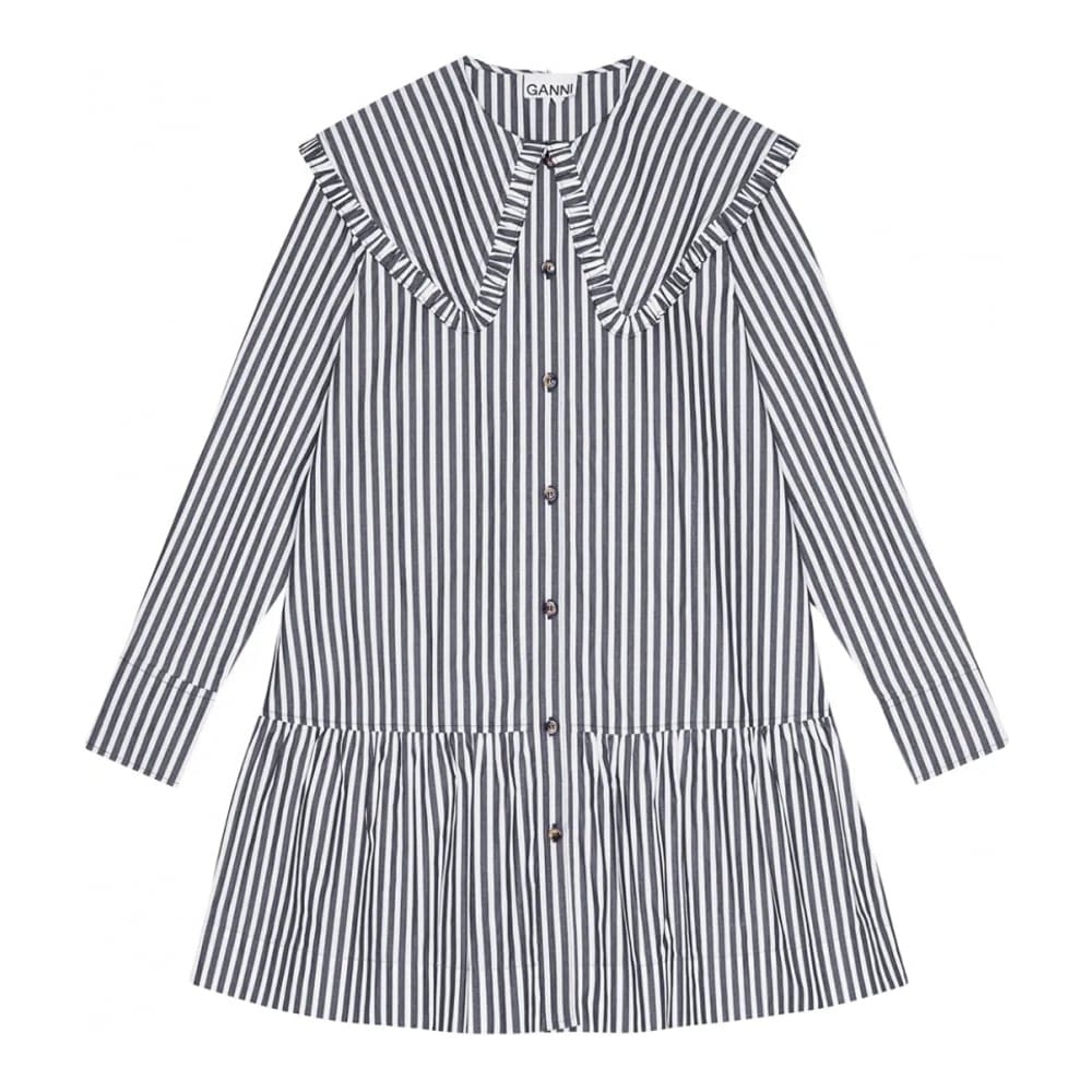 Ganni - Robe T-shirt 'Striped' pour Femmes