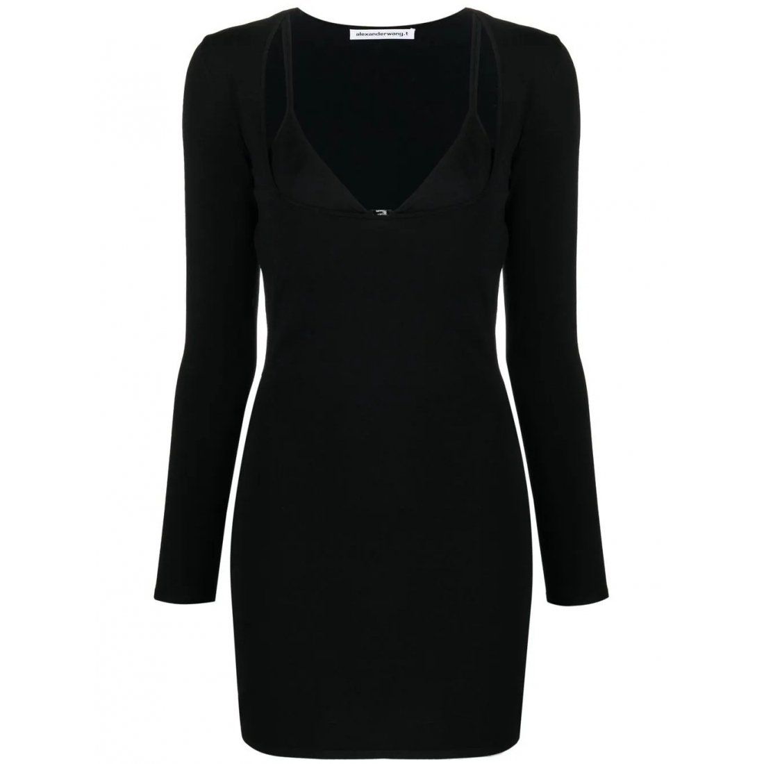 T by alexander wang - Robe mini 'Layered-Neckline' pour Femmes