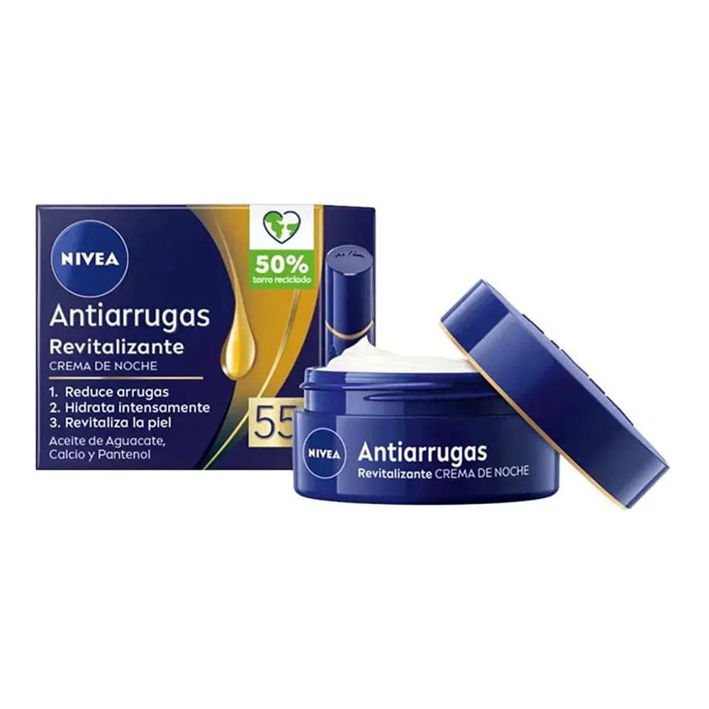 Nivea - Crème de nuit anti-rides 'Revitalizing +55 FP15' - Peaux matures, Tous types de peau, 50 ml