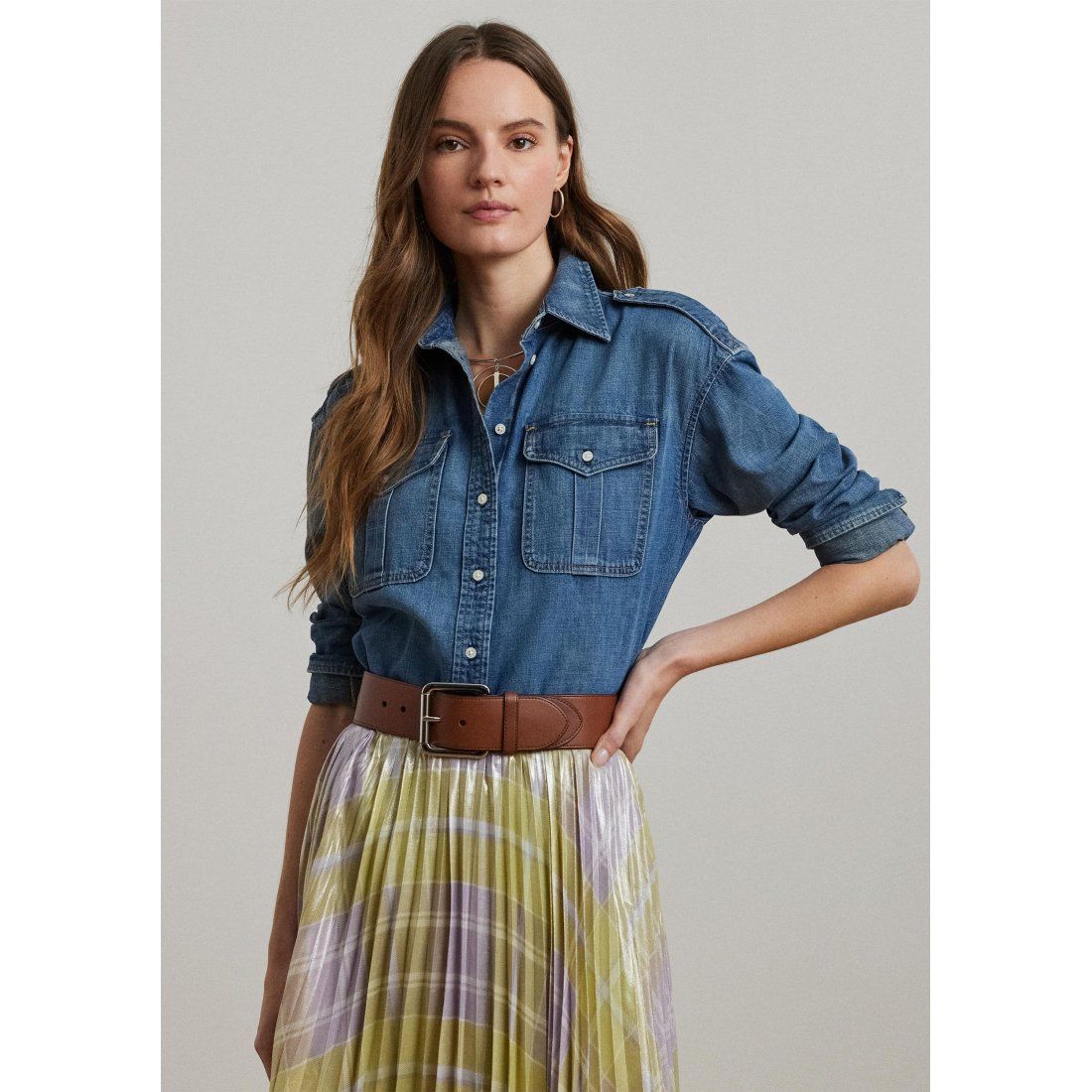 Lauren ralph lauren - Chemise en Jean 'Relaxed Fit' pour Femmes