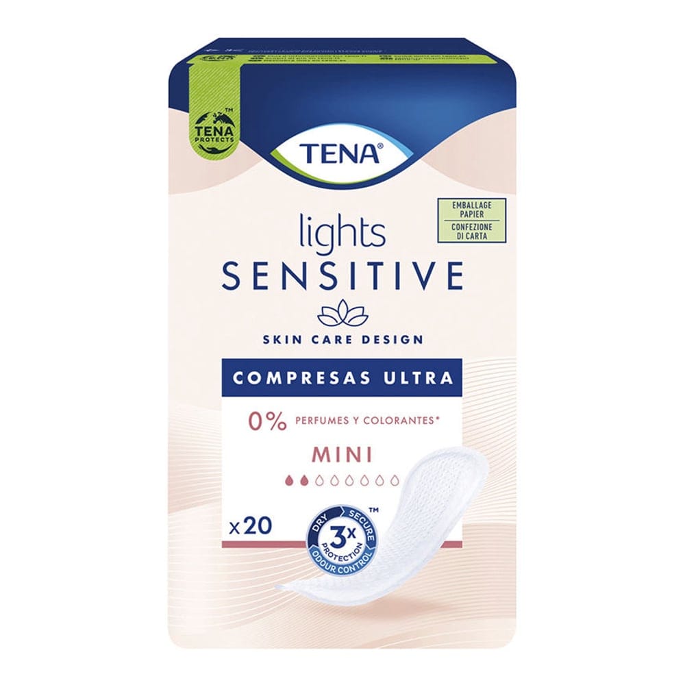 Tena Lady - Protections pour l'incontinence 'Lights Sensitive' - Ultra Mini 20 Pièces