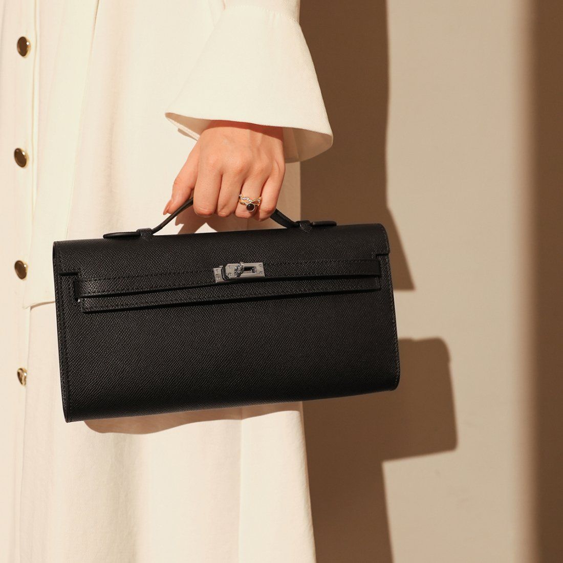 Cilela - Pochette 'Top-Handle with Silver Hardware' pour Femmes