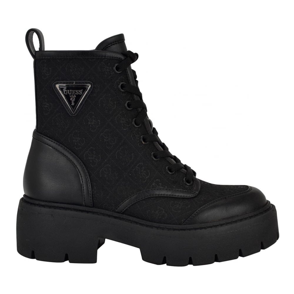 Guess - Bottes 'Shun Triple Triangle Lace-Up Lug Sole' pour Femmes