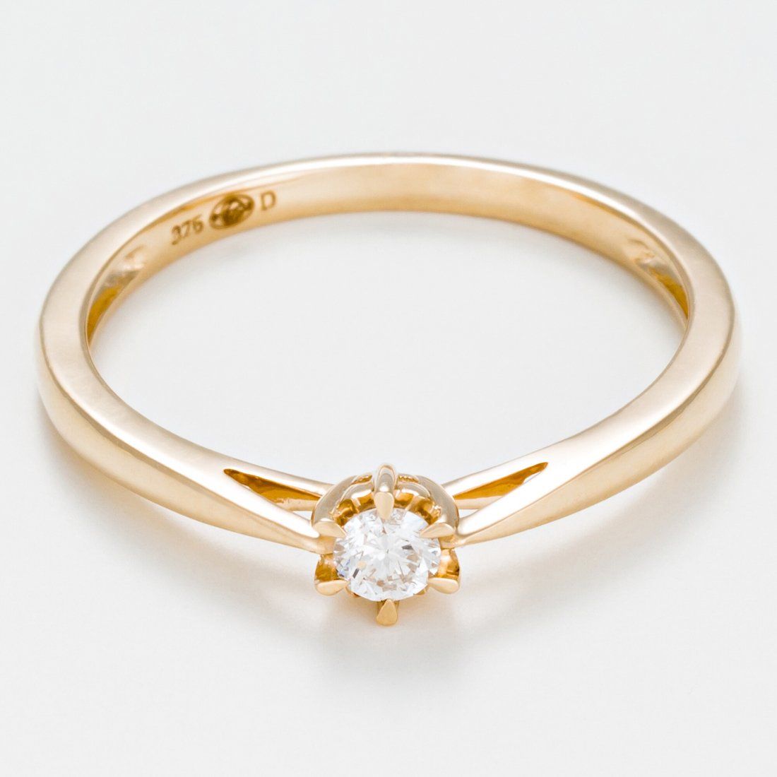 Comptoir du diamant - Bague 'Solitaire Envoûtant' pour Femmes