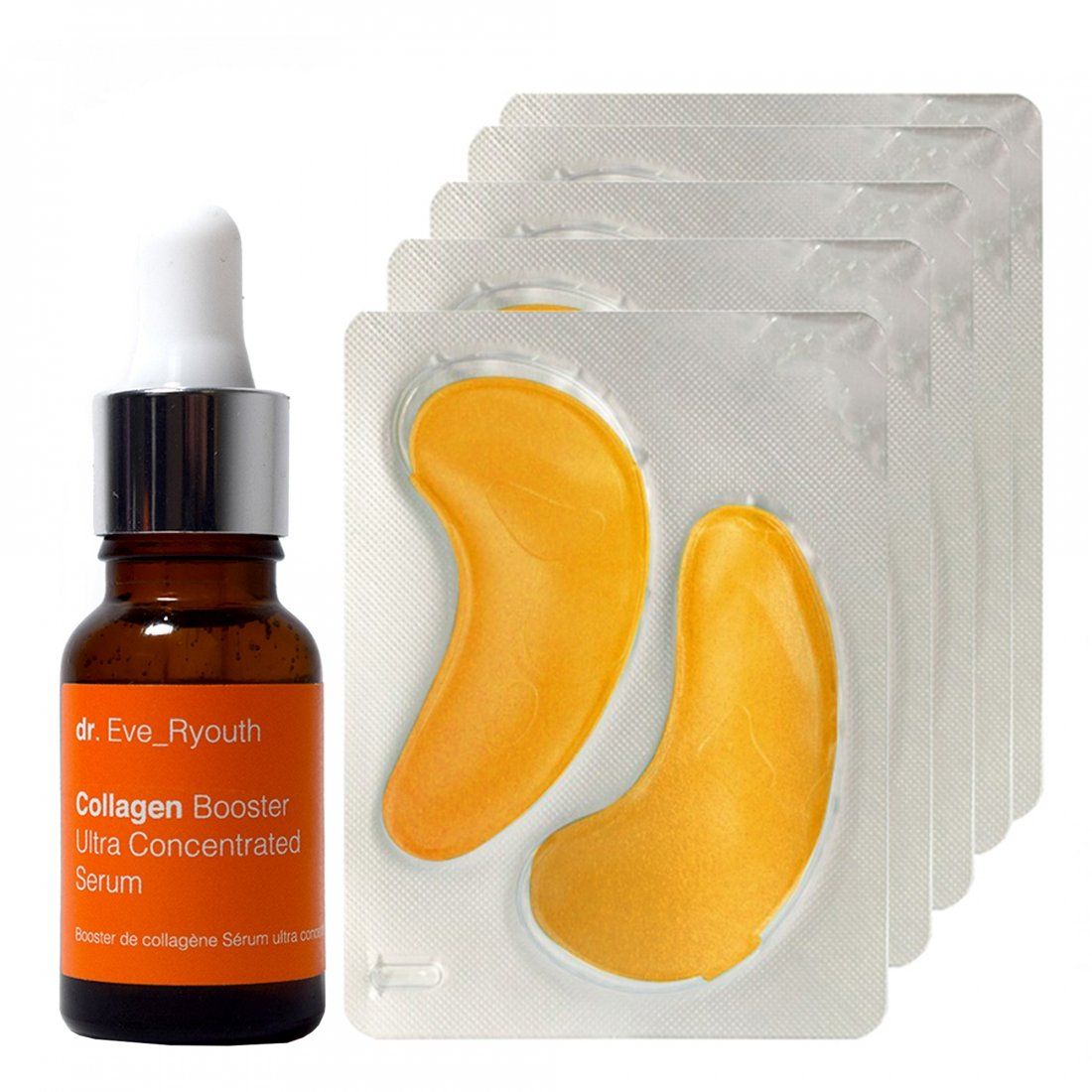 Dr. eve_ryouth - Disques yeux, Sérum pour le visage '24K Gold + Collagen Booster' - 2 Pièces