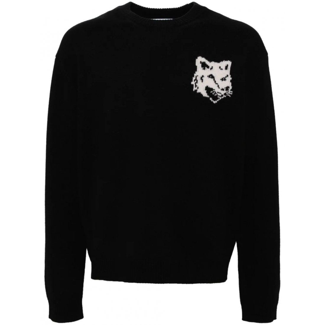 Maison kitsuné - "Pull 'Fox Head Intarsia' pour Hommes"-L