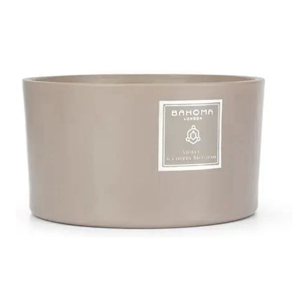 Bahoma london - Bougie 3 mèches 'Sand' - Violet & Cherry Blossom 400 g