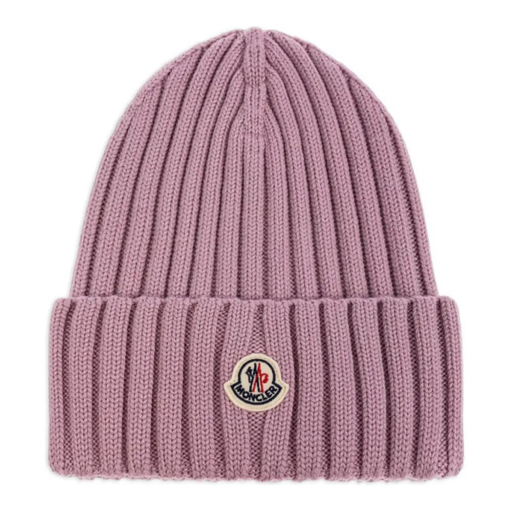 Moncler - Bonnet 'ribbed-knit' pour Femmes