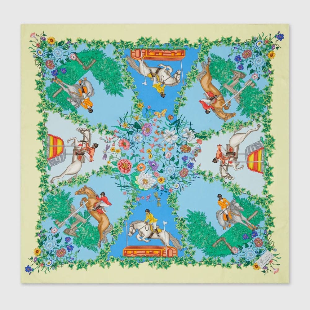 Gucci - Foulard en soie 'All-Over Floral Print Square' pour Femmes