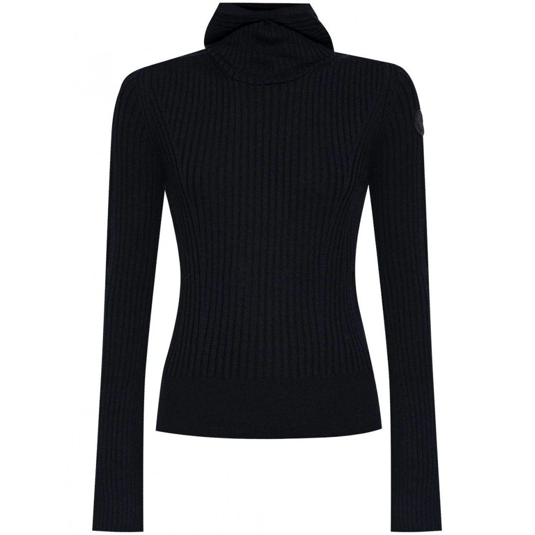 Moncler - Sweatshirt à capuche  'Logo-Patch Ribbed' pour Femmes