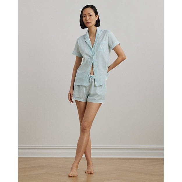 Lauren ralph lauren - 'Striped Lawn Boxer Sleep Set' pour Femmes