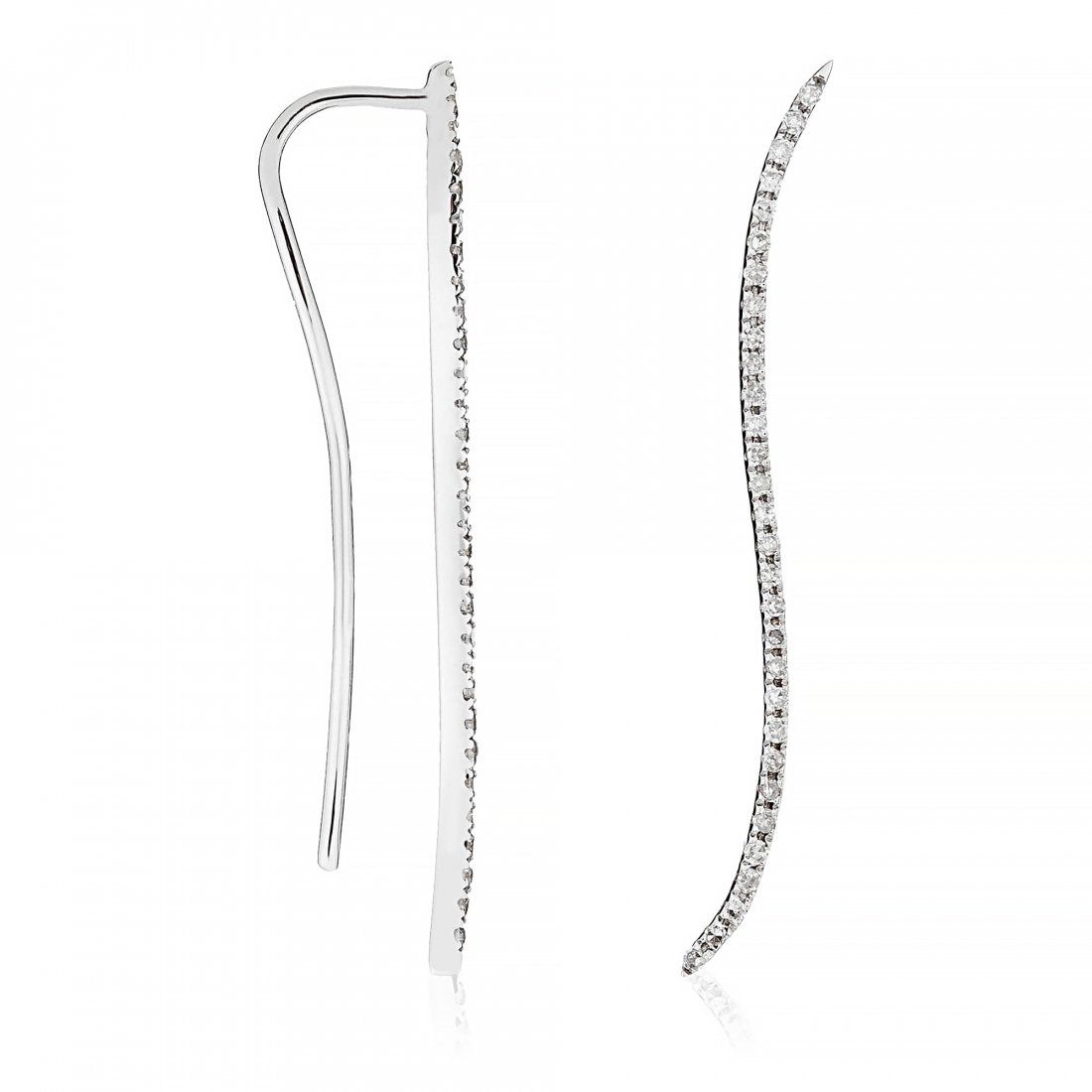 Comptoir du diamant - Boucles d'oreilles 'Grimpantes Vagues' pour Femmes