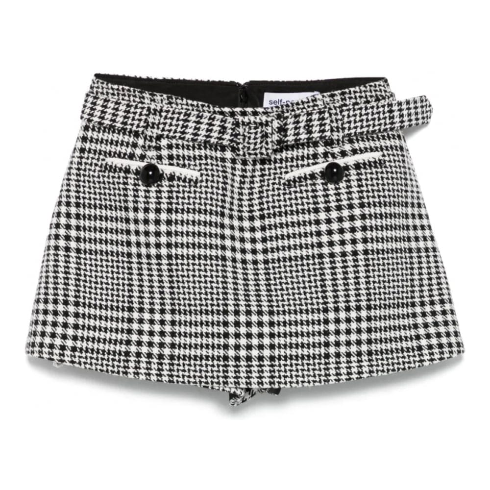 Self portrait - Skort 'Houndstooth-Print' pour Femmes