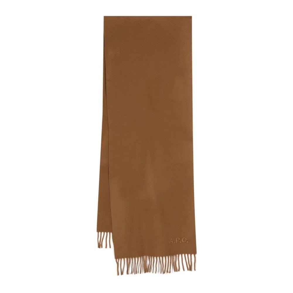 A.p.c. - Écharpe en laine 'Logo-Embroidered Wool Scarf' pour Femmes