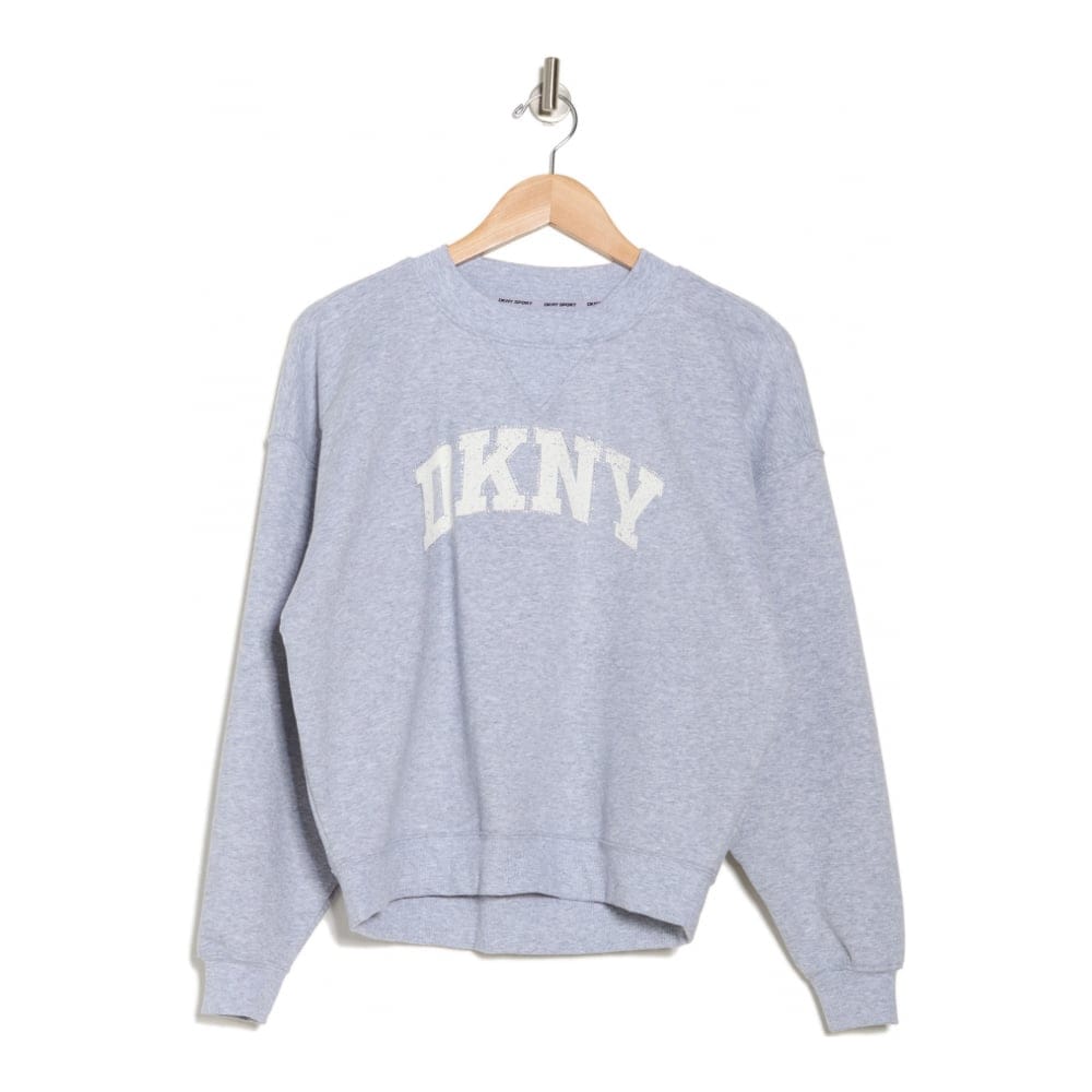Dkny - Sweatshirt 'Arched Distressed Rhinestone Pullover' pour Femmes