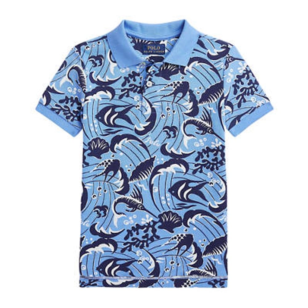Ralph lauren kids - "'Reef Print Cotton Mesh Polo Shirt' pour Petits garçons"