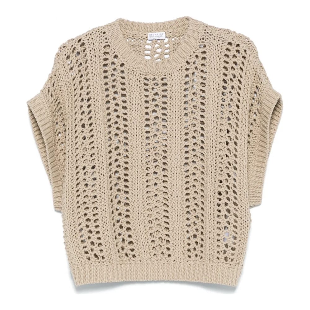 Brunello cucinelli - Gilet 'Open-Knit' pour Femmes