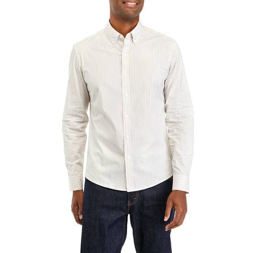 Michael kors - 'Long Sleeve Woven Button Down Railroad Stripe Shirt' pour Hommes