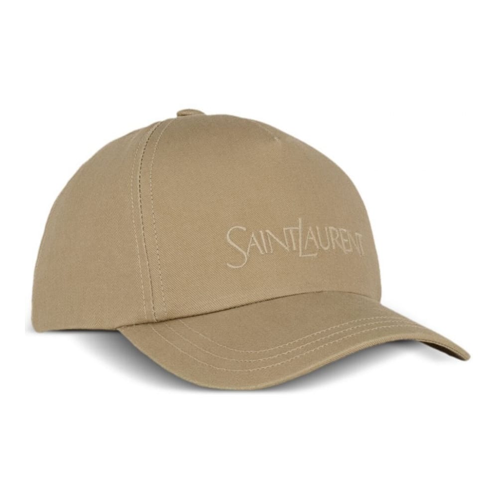 Saint laurent - Casquette 'Logo-Embroidered Gabardine-Weave' pour Hommes