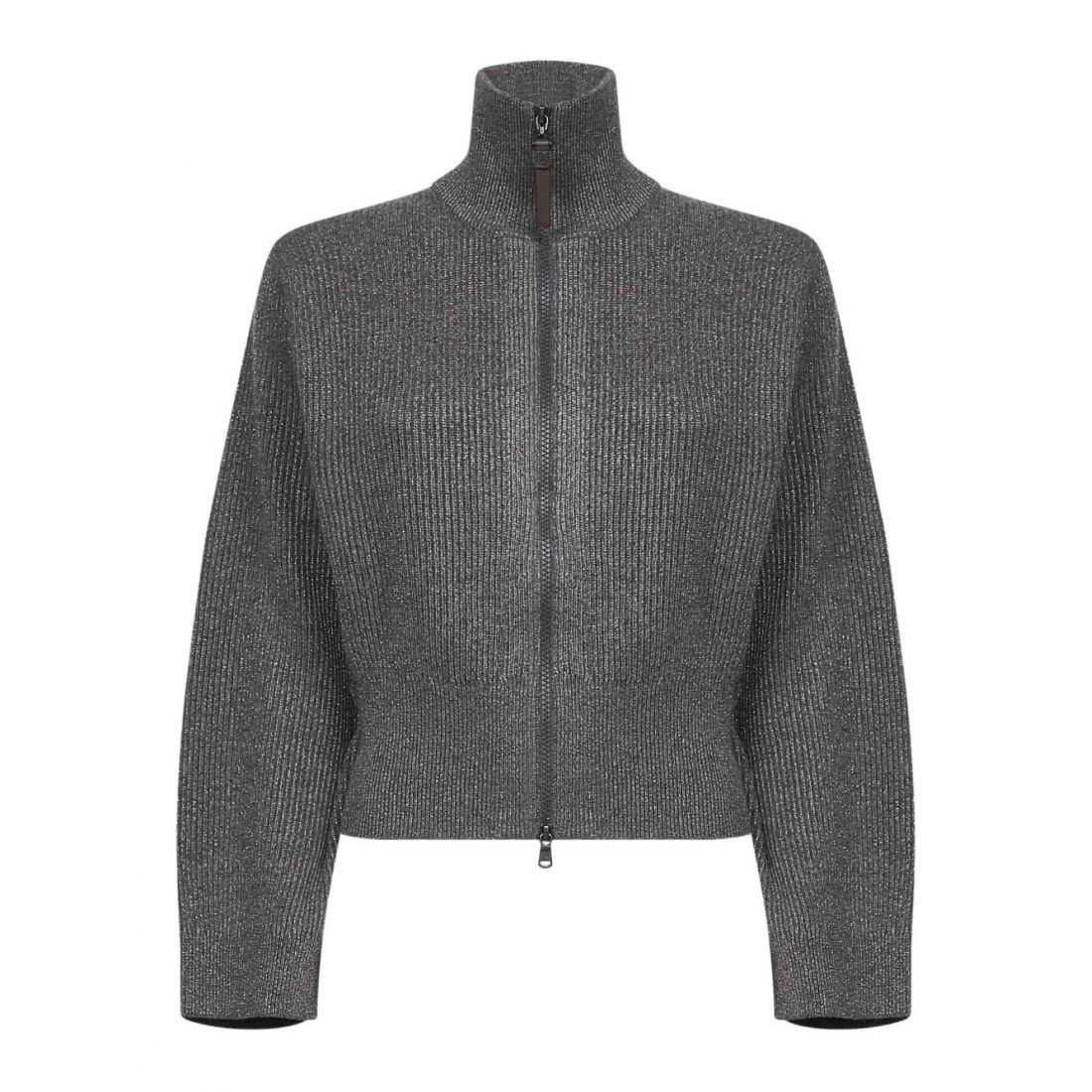 Brunello cucinelli - Cardigan 'High-Neck Zip-Fatening' pour Femmes