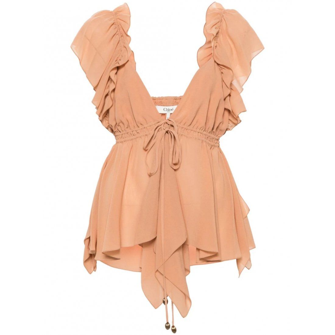 Chloé - Blouse sans manches 'Ruffled' pour Femmes