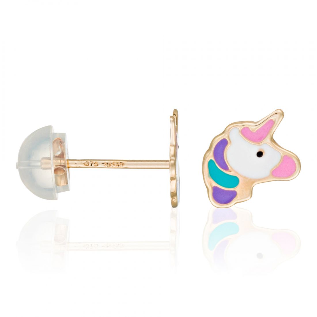 Or éclat - Boucles d'oreilles 'Petites Licornes' pour Femmes